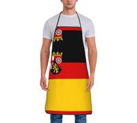 BOXILTD Tablier de cuisine drapeau de l'État de Rhénanie-Palatinat - Tablier de cuisine pour homme et femme - Noir - Parfait pour la cuisine, le barista, le salon et plus encore