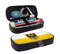 BOXILTD Trousse à crayons en cuir avec motif drapeau de la Silésie - Trousse multifonction avec fermeture éclair, un joli porte-stylo adapté pour le travail