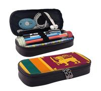 BOXILTD Trousse à crayons en cuir avec motif drapeau du Sri Lanka - Trousse multifonction avec fermeture éclair, un joli porte-stylo adapté pour le travail