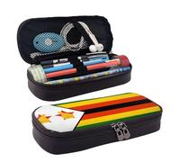 BOXILTD Trousse à crayons en cuir avec motif drapeau du Zimbabwe - Trousse multifonction avec fermeture éclair - Un joli porte-stylo adapté pour le travail