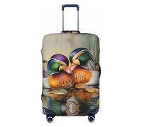 BOXILTD Two Ducks Housse de protection pour valise de 45,7 à 81,3 cm, noir, violet, rouge, noir, Medium