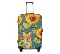 BOXILTD Yellow Fox Housse de protection pour valise de 45,7 à 81,3 cm, noir, violet, rouge, noir, Small