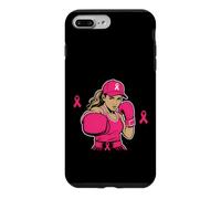 Boxing Black African American Fight Breast Cancer Ribbon Coque pour iPhone 7 Plus/8 Plus