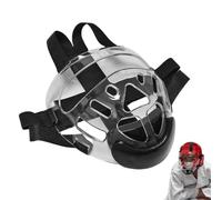 Boxing Face Guard, Sports Face Protection Cover, Clear Detachable Headgear, Adjustable and Lightweight Facial Protective Gear for Adults & Kids, Karate, 7.87x8.27 inches