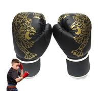 Boxing Gloves - 1 Pair Punching Bag Gloves for Training | PU Leather Taekwońdo Karate Müay Thai Glove | Breathable Adjustable Wrist Strap Unisex Boxing Training Glove