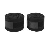 Boxing Handwraps Cotton Séchage Rapide Semi Elastic Hook Loop Design Sports Hand Wraps for Kickboxing Muay Thai 2pcs 5m (Noir)