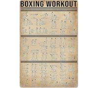 Boxing Knowledge - Plaque en métal rétro - Décoration murale pour les amateurs d'arts martiaux - 15,2 x 20,3 cm