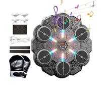 Boxing Machine - Wall Mounted Training, 9 Speed Response System, Light Up Target Pads, Gym Workout Exercise, Fitness Equipment, Adults Boys Indoor Dormitory Black