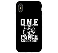 Boxing Punch Knockout King of the Ring Boxing Boxer Gloves Coque pour iPhone X/XS