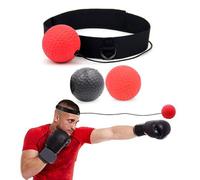 Boxing Reflex Ball, Head-Mounted Punch Trainer, Adjustable Elastic Headband, Lightweight Design, High Rebound Ball, Hands- Use, Fun Cardio Workout, Perfect for Reflex, Accuracy,