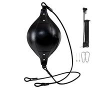Boxing Speed Bag - End Boxing Punching Bag | Flexible Punching Ball | PU Leather Reflex Kit with Bungee Cords | Floor to Ceiling Perfect for Reaction, Agility, Hand Eye Coordination Training