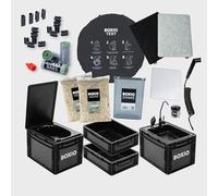 BOXIO - Édition Sanitary : solution mobile de salle de bain de camping tout-en-un, lavabo de camping mobile, toilettes de camping, douchette de douche, tente de douche et nombreux accessoires de