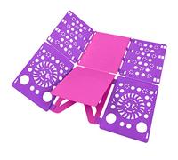 BoxLegend Planche à Plier Le Linge - Pli Linge plieur de Linge Enfant Adulte Vetement Chemise t-Shirt Tee Shirts 57 x 70 cm (Rose & Violet)