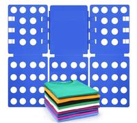 Boxlegend Plieur de Vetement Planche a Plier Le Linge Vêtements Pour Plastique Durable Pliage Vetement Bleu