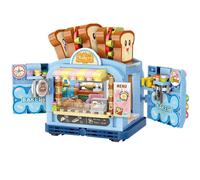 Boxless1 - Mini Magasin De Crème Glacée Avec Vue De Rue, Blocs De Construction De Maison, Boutique De Figurines D'amis, Briques D'architecture, Jouets Pour Enfants, Cadeaux