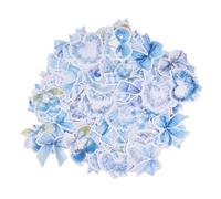 BOXOB 100pcs Autocollants Nœud Bleu, Autocollants Coquette Imperméables Divers Designs Mignons Autocollant Esthétiques Nœud Papillon pour Bouteille d’Eau Carnet Filles Adolescents Cadeaux
