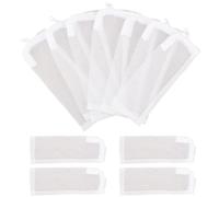 BOXOB 10pcs Sacs Filtrants pour Aquarium, Maille Extra Fine de 100 Microns avec Fermeture Éclair en Plastique pour Charbon Actif (20 x 7,5 cm)