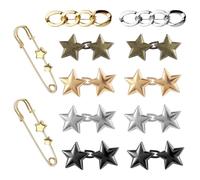 BOXOB 12pcs Pinces de Serrage pour Pantalons, Pinces de Serrage Réglables Jeans Détachables Pantalons pour la Taille Rendre la Taille Plus Petite