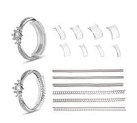 BOXOB 14&28 Pcs Ring Adjuster for Loose Rings, Invisible Ring Sizer Adjuster Tightener Transparent Rings Resizer Guards Spacer Never Come off and Spin Suitable for Women Men