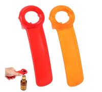 BOXOB 2 Pièces Clés Bocaux, Poignées d'Ouverture Bocaux Ouvre-Bocal pour Mains Faibles Personnes Âgées Seniors (Orange, Rouge)