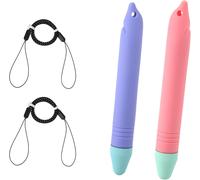BOXOB 2 Stylets Écran Tactile, Adaptés aux Enfants Stylet pour Tablette Adapté aux avec 2 Attaches en Nylon Noir Compatible avec IPad Appareils Android Tous Les Appareils Écran Tactile (Violet, Rose)