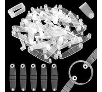 BOXOB 200pcs Clips Porte-Clés en Plastique, Petits Clips Porte-Clés en Plastique Attaches Transparentes pour Bureau l'École Maison Voyages Création de Bijoux et Loisirs Créatifs