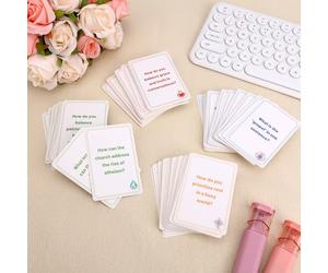 BOXOB 204pcs Cartes de Conversation Chrétiennes, Explorez Votre Foi avec des Cartes de Conversation Bibliques en Famille Idéal pour Soirées Jeux en Famille Groupes d'Église Dîners à Table