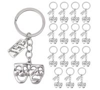 BOXOB 20pce Porte Clés de Théâtre Musical, Porte Clés Masque avec Motif Tragédie Comique pour Artistes Amateurs de Théâtre et Fournitures Fête