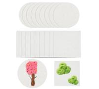 BOXOB 20pcs Feuilles à Dessin en Mousse, Cartes Cellulose Blanches Rondes & Carrées Toile Magique 3D Éponge pour Enfants Loisirs Créatifs DIY