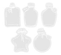 BOXOB 20pcs Marque-Pages Transparents à Fleurs Séchées, Style Bouteille de Souhaits Marque Pages Transparent pour Scrapbooking Journal Cadre Photo Décoration (Fleurs Séchées Non Incluses)