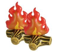 BOXOB 2pcs Feu de Camp Gonflable, Décoration, Flamme Artificielle, Jouet pour Feu de Camp, Jeux d'Intérieur et d'Extérieur, pour Enfants, Thème Camping, Fête Mise en Scène et Accessoires Photo