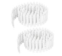 BOXOB 2pcs Mini Clôture de Jardin, 90cm Long Bois Clôture Décorative Micro-Ornements de Paysage pour Maison Poupée Artisanat Projet Diorama Plante Pot Décoration