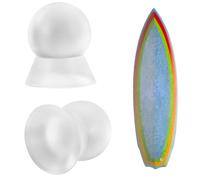 BOXOB 2pcs Outil de Nettoyage Cire pour Planche Surf, Ergonomique Grattoir à Cire Surf Accessoires Efficaces pour Nettoyage Rapide des Irrégularités Collantes Cadeau Surfeurs (Transparent)