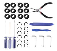 BOXOB 33 Paquets Kit de Remplacement de Rouleaux en Caoutchouc, Empêche le Caoutchouc Bouger Anneaux Retenue Outils Réparation Compatibles avec Cricut Maker