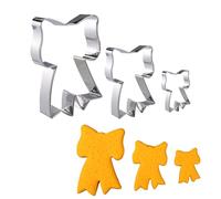BOXOB 3pcs Emporte-Pièces en Forme de Nœud Papillon, 5,2 cm, 7,7 cm, 10,4 cm Bow Cookie Cutter Adorable Outil de Cuisson pour Biscuits pour la Fabrication Biscuits Pain Pâte