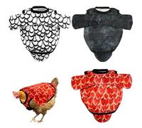 BOXOB 3pcs Selle d'Accouplement pour Poules et Poulets, 3 Styles Tablier de Protection Dorsale Poules avec Sangles Réglables Tabliers et Gilet
