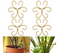 BOXOB 4 Pièces Support de Tige Plante, Tuteur de Croissance Vertical pour Plantes Grimpantes Monstera et Plantes d'Intérieur Fer Support Tige et Treillis pour Culture en Extérieur en Intérieur