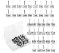 BOXOB 40 Jeux Punaises Magnétiques, Argentées Plates Punaises Murale Porte-Affiches pour Mur Tableau d'Affichage Tableaux en Liège