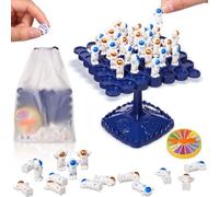 BOXOB 48pcs Astronaute Jeu d'arbre d'Équilibre, Jeu de Société d'Équilibre pour Enfants et Adultes Jeu de Société d'arbre d'Équilibre Ensemble pour 2 Joueurs Maison Fêtes Voyage