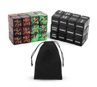 BOXOB 48pcs Dés Compteur Mots-Clés Capacités, Buff Statistiques Créature Jetons Dés Fidélité Compteurs Vie Magique pour MTG TCG RPG Accessoires Jeux Cartes avec Sac en Velours Jeux Table Fête