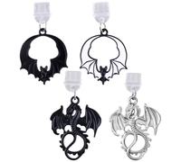 BOXOB 4pcs Caches Anti-Poussière pour Prise USB-C, Caches Anti-Poussière pour Prise Téléphone Capuchons Protection Port de Charge Compatibles avec Kindle (Chauves-Souris et Dragons)