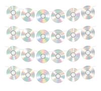 BOXOB 4pcs Décorations de Fête des Années 90, Bannières de Disques CD Rétro Pré-Enfilées Guirlandes Suspendues sur Thème Musique pour Années 1990 et 2000 Y2K Fournitures Baby Shower Anniversaire