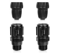BOXOB 4pcs Kit Adaptateur Robinet d'Irrigation Goutte à Goutte 25 PSI, Comprenant 2 Régulateurs Pression 1,9cm FHT x 1,9cm MHT & 2 Adaptateurs Tuyau d'Irrigation 1,27cm pour Système d'Irrigationnage