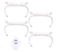 BOXOB 4pcs Poignées de Biberon pour Lansinoh Biberons, Porte-Biberon Ergonomiques Compatibles avec Lansinoh 5oz et 8oz les Biberons pour Nouveau-Nés, Sans BPA (Blanc)