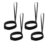 BOXOB 4pcs Sangle Gant, 31,3x25,3cm Laisse Gants Ski Réfléchissantes Dragonne Ski Dragonne Gant Laisse Snowboard pour Ski Sports Plein Air Suspension Gants Accessoires (Noir)