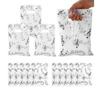 BOXOB 50pcs Sacs Cadeaux Notes de Musique, Sacs Cadeaux sur Musique Thème avec Poignées Emballage de Bonbons pour Professeur D'Art Étudiant Anniversaire Noël