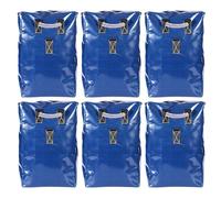 BOXOB 6pcs Sacs de Sable Vinyle, Sacs Sable Renforcés avec Poignées pour Châteaux Gonflables Tentes d'ombrage Toboggans Aquatiques Ancrage Sécurisé pour Structures Gonflables Extérieures (Bleu)