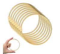 BOXOB 8pcs Anneaux de Reliure à Feuilles Mobiles, 103mm Grands Anneaux de Reliure Clips Métal Nickelé Porte-Clés pour Fiches Cahiers Photos Dossiers Bricolage Maison École Bureau (Doré)