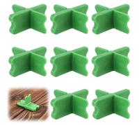 BOXOB 8pcs Espaceur pour Lame de Terrasse 4 Épaisseurs, Composite Écarteur Terrasse ABS Multi-Tailles Outil d'Espacement en Plastique Durable pour Bois Composite PVC (Vert)