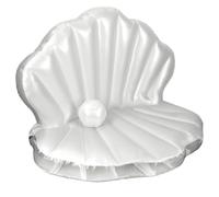 BOXOB Bouée Piscine Coquillage 144cm, Bouée Plage Géante Gonflable Renforcée en Forme Coquillage avec Boule Perle pour Bronzer Enterrement Vie Jeune Fille Décoration Fête Piscine